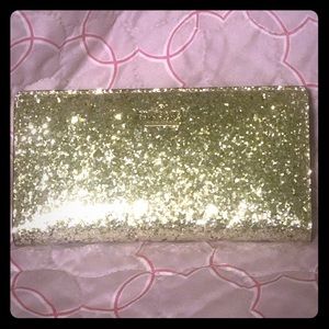 EEUC Kate Spade Gold Glitter Bug Stacy Wallet